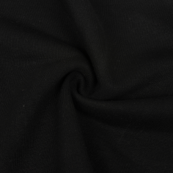 Ткань Футер 3-х нитка, Петля, цвет Черный (на отрез)  в Коломне