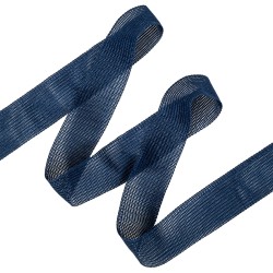 Окантовочная лента-бейка, цвет Синий 22мм (на отрез)  в Коломне